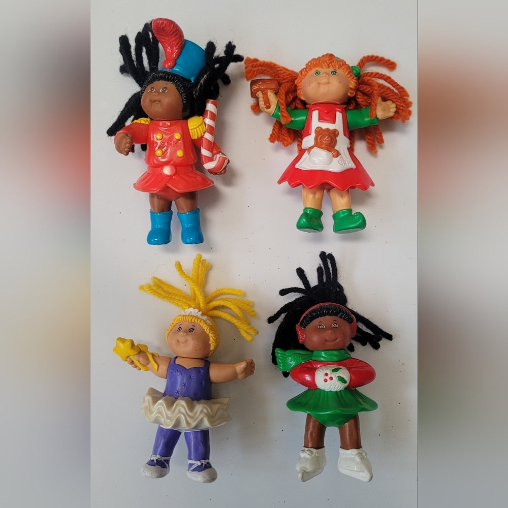 Vintage 1990s Cabbage Patch Kids McDonalds Happy Meal Toy Dolls Lot of 4